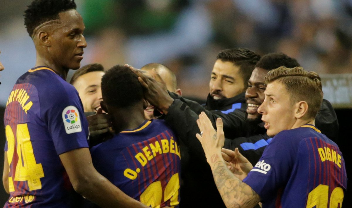 Barcelona tähistab Ousmane Dembele väravat