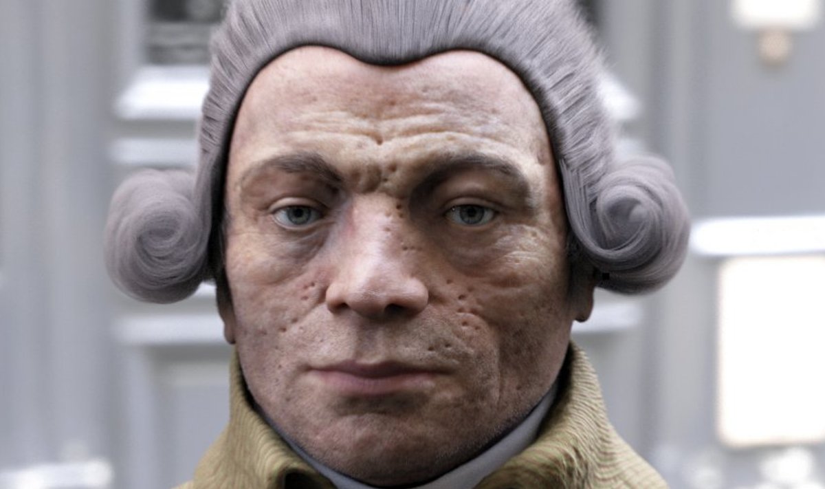 Surimaski järgi taastatud Maximilien Robespierre nägu.
