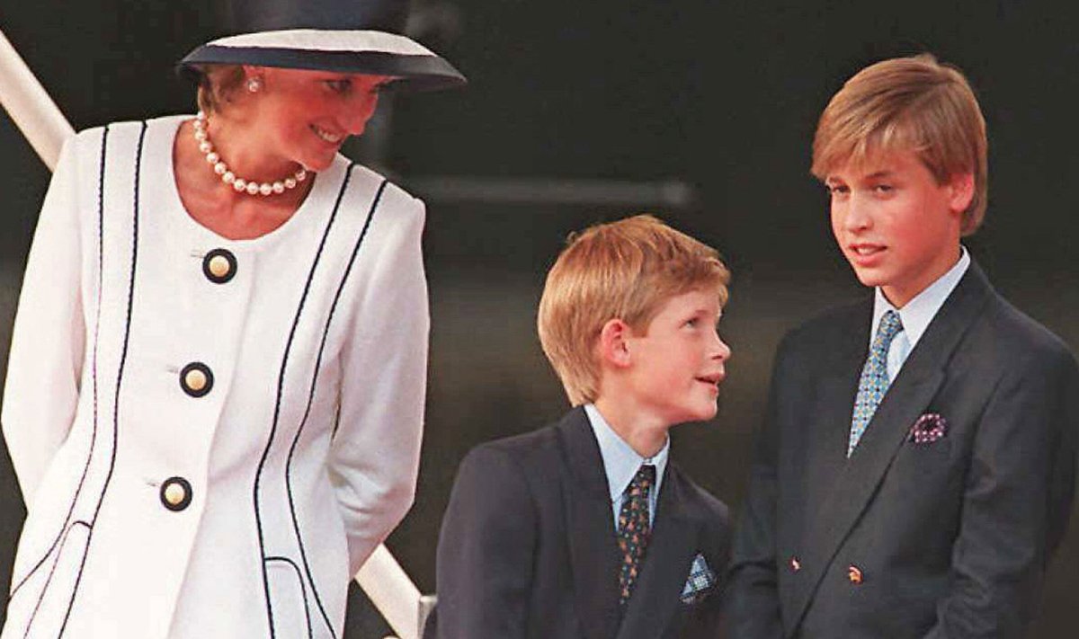 Printsid Harry ja William oma ema Dianaga aastal 1995