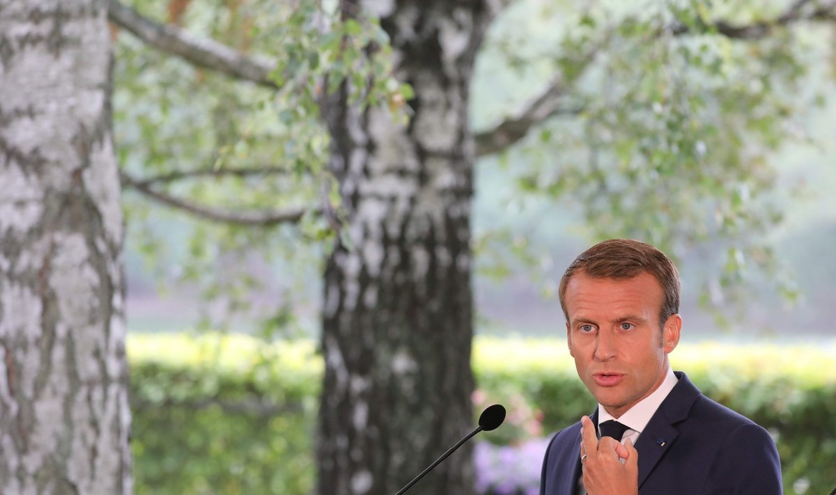 Prantsuse president Emmanuel Macron eile Soomes