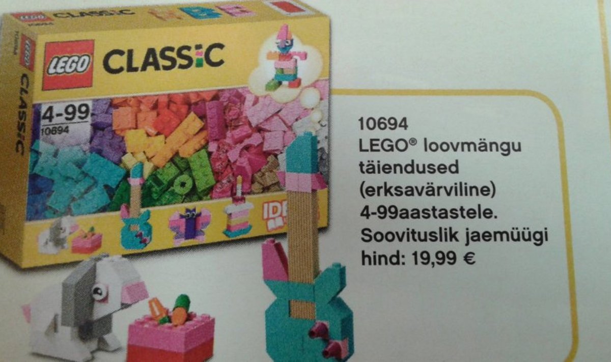 Veider vanusepiirang Lego kataloogis