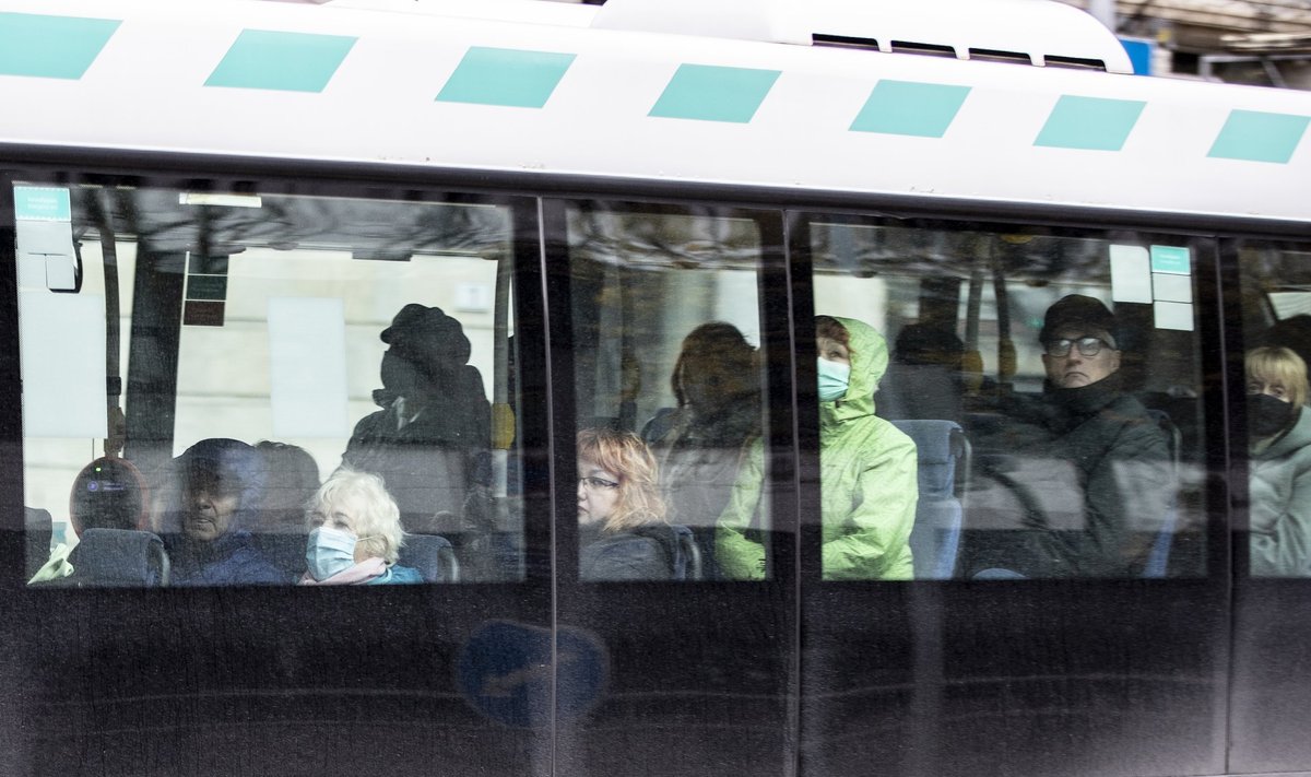 Maskid Tallinna linnapildis ja ühissõidukis 5.11.2020
