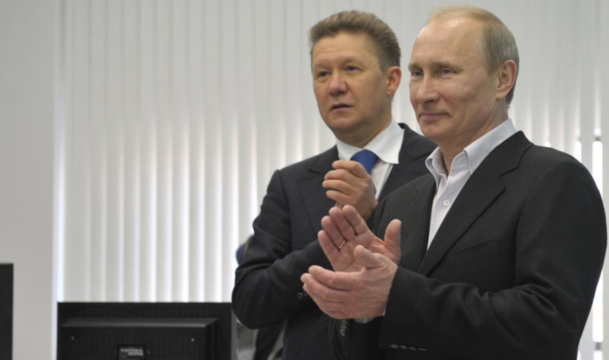 Gazpromi juht Aleksei Miller ja Venemaa president Vladimir Putin