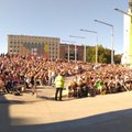 Ligi viis tuhat inimest vaatas Vabaduse väljakul jalgpalli