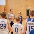 FOTOD | President Kersti Kaljulaid käis Keila Korvpallikooli trennis