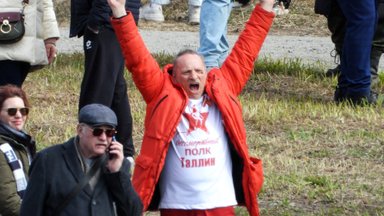 FOTOD | Eestist välja kupatatud Kremli-meelne aktivist käratses teisel pool Narva jõge