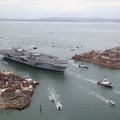 FOTOD ja VIDEO | „Briti sõjalise jõu demonstratsioon“, uus lennukikandja HMS Queen Elizabeth saabus esimest korda kodusadamasse