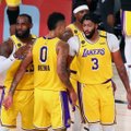 VIDEOD | Kaheksa aasta pikkuse pausi lõpetanud Lakers viigistas seeria, Lillard sai vigastada