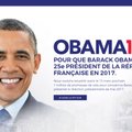Obama17: ebareaalne netihääletus ihkab Barack Obamat Prantsusmaa järgmiseks presidendiks upitada