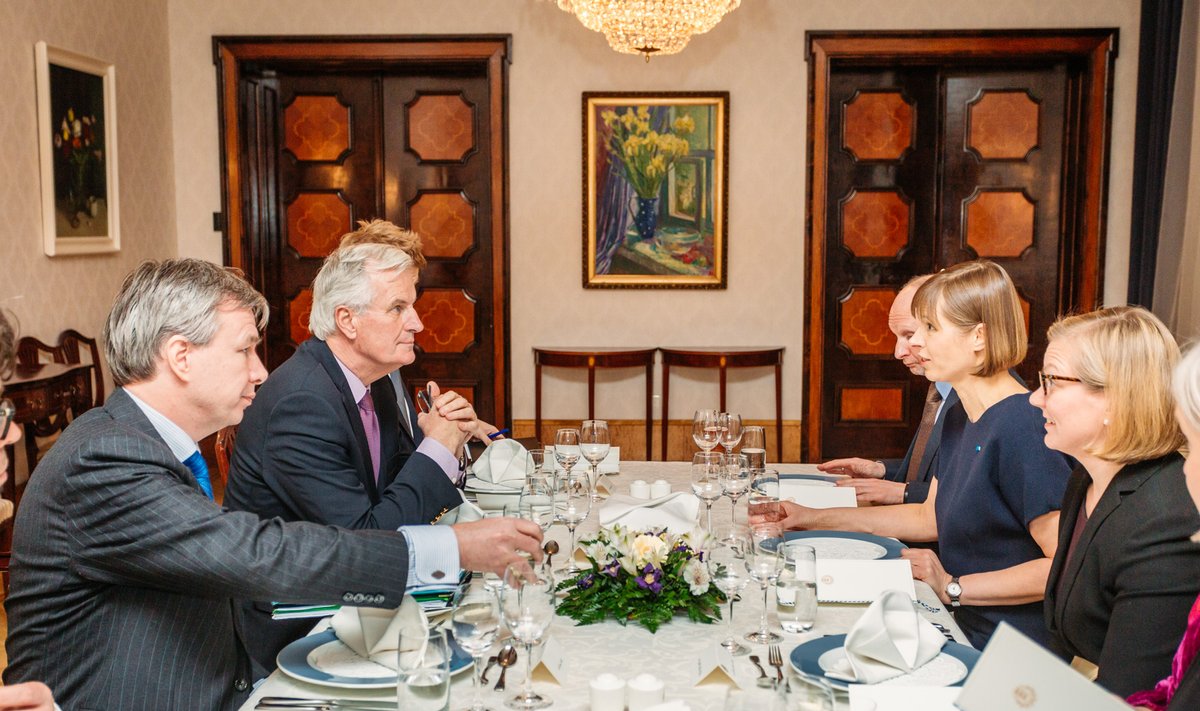 President Kaljulaid kohtus Brexiti pealäbirääkija Michel Barnier'ga