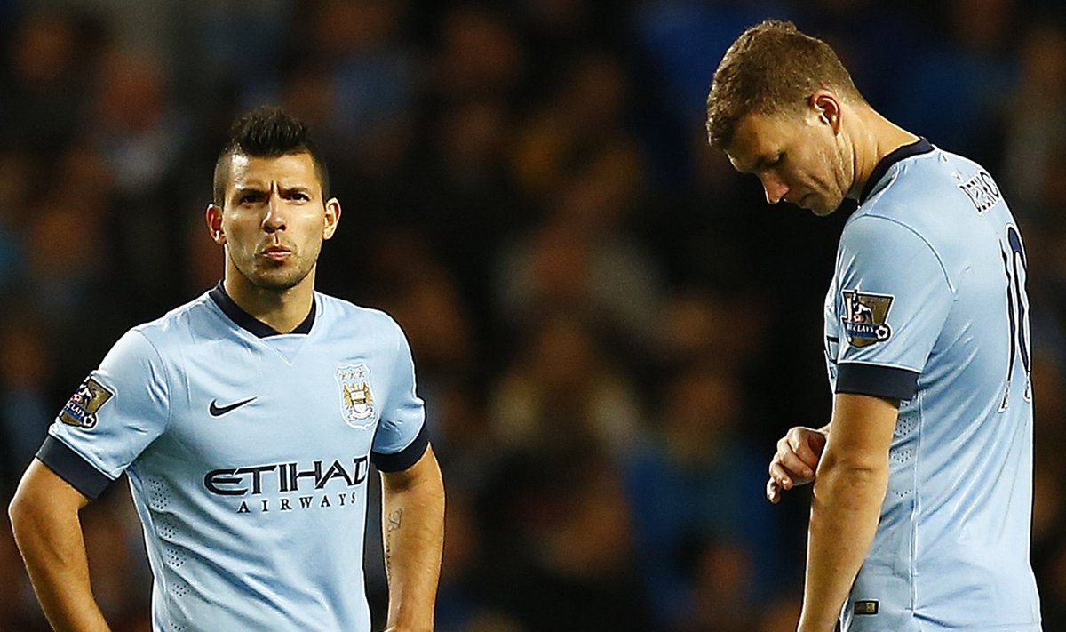 Manchester City nõutud ründeässad Sergio Agüero ja Edin Džeko