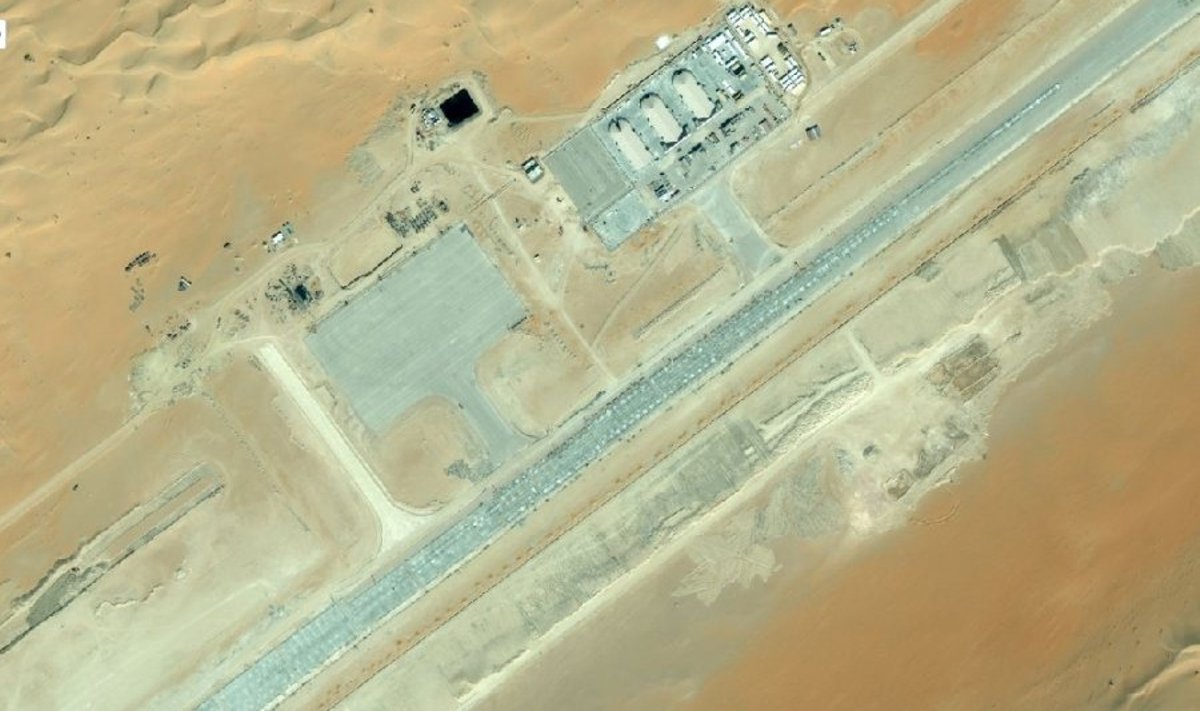 Oletatav droonibaas Saudi Araabias. Foto: Bing Maps