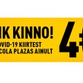 Kõik kinno! Covid-19 kiirtesti saab teha ka Coca-Cola Plazas!