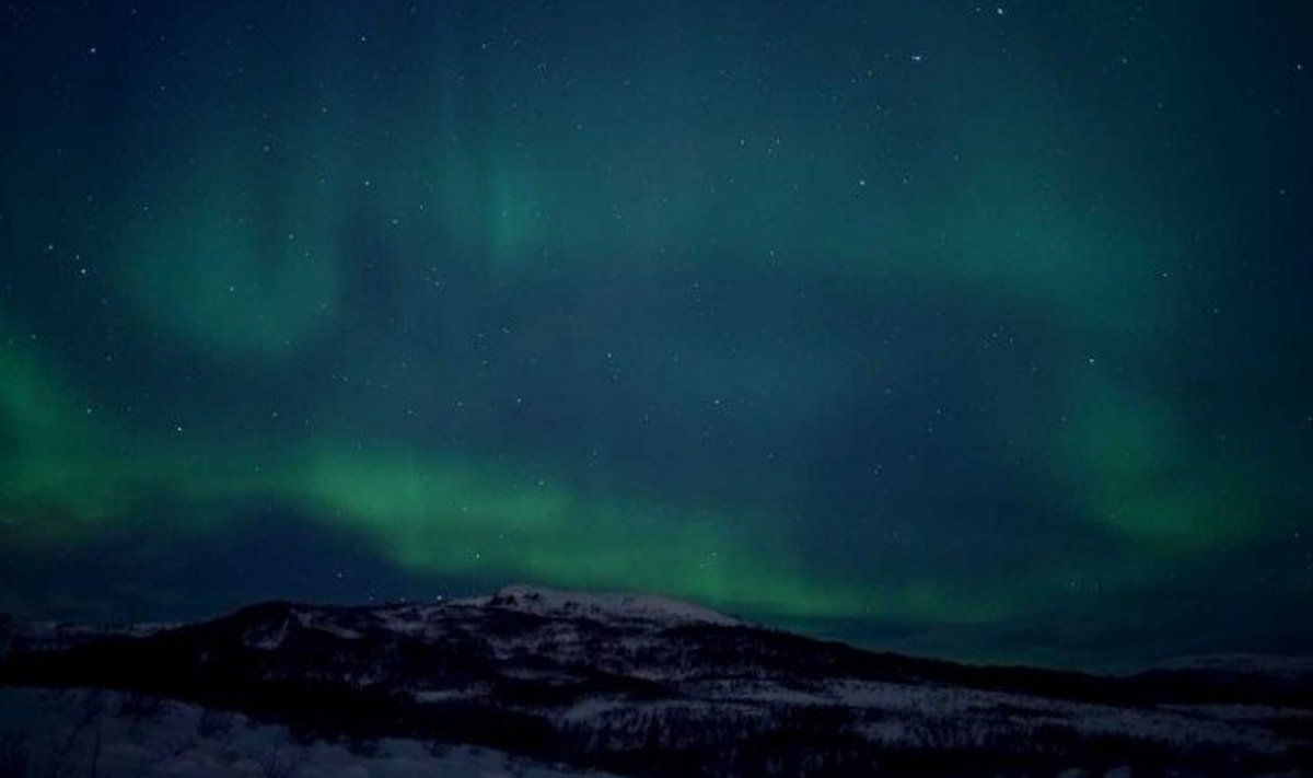 Virmalised Põhja-Norra taevas.