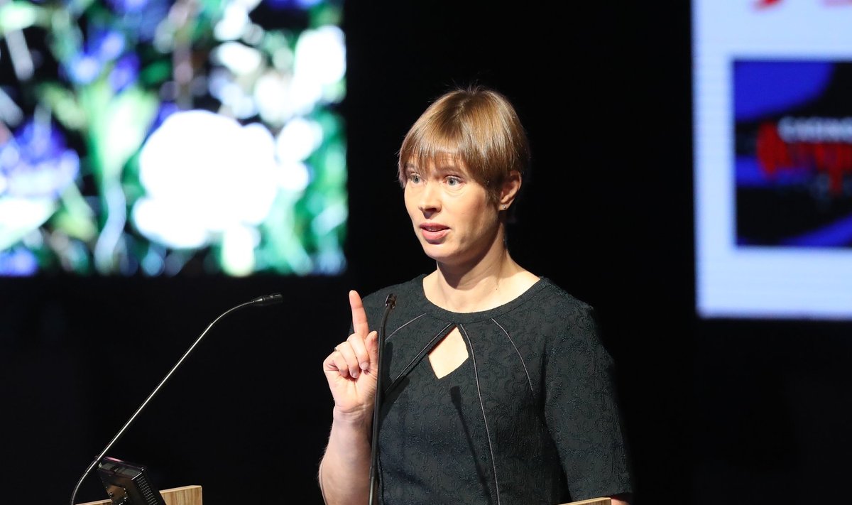 President Kersti Kaljulaid Eesti Spordi Kongressil.