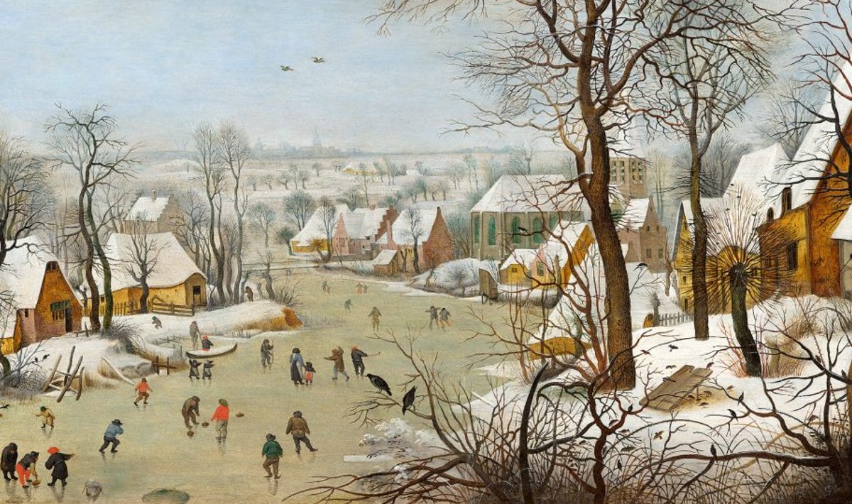 Mine tea, kuidas XVI saj elanud kunstnik Pieter Bruegel vanem Rakvere teatrimaja välisrõdult paistva XXI saj eesti väikelinna talve pildi sisse maalida oskas, aga nii see on.