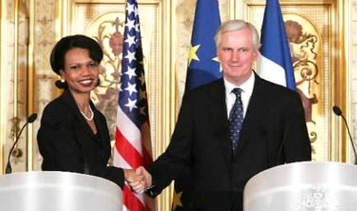 Condolezza Rice ja Michel Barnier