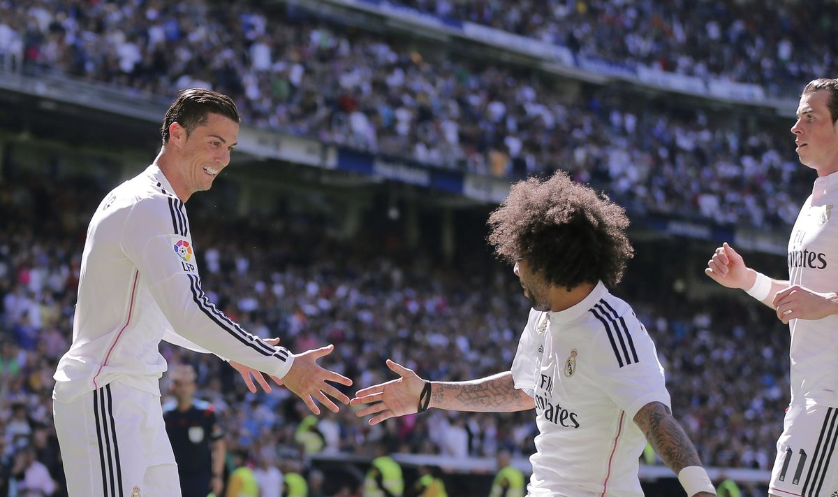 Real Madrid's Cristiano Ronaldo, Marcelo, Gareth Bale