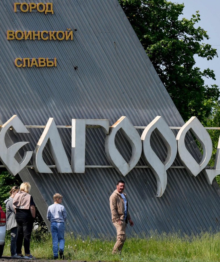 Venemaa linna Belgorodi sissepääs, umbes 40 km kaugusel Ukraina piirist. Foto tehtud 28. mail 2023.