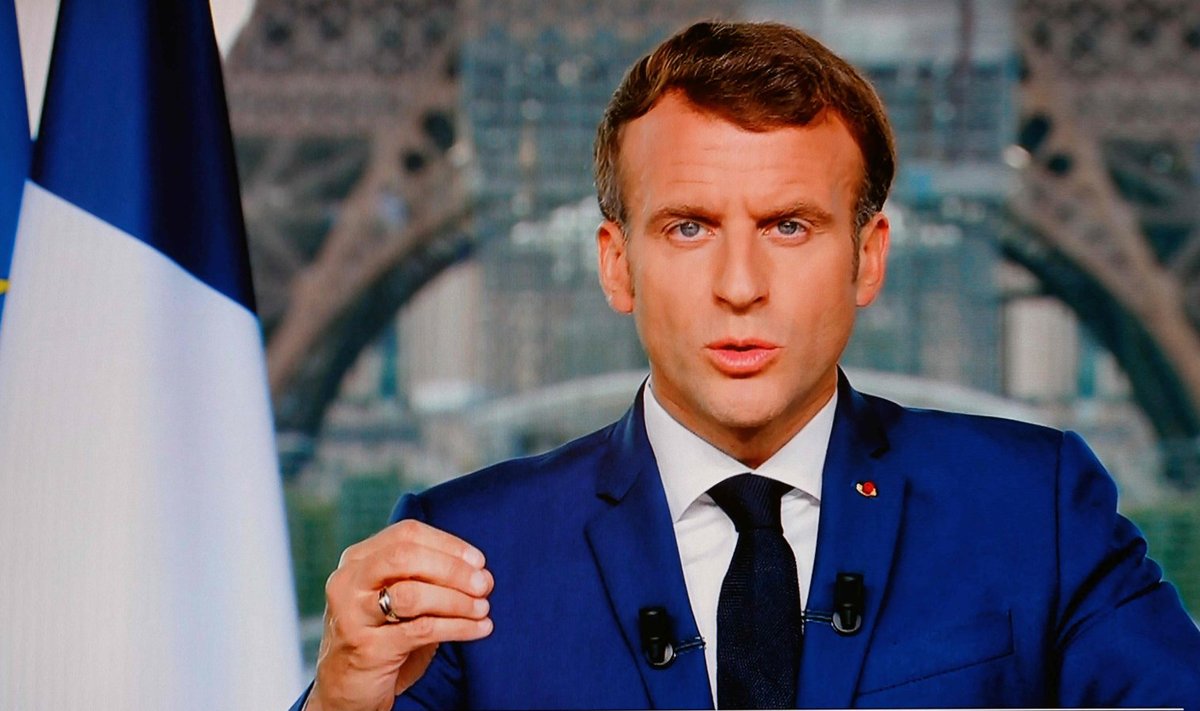 Prantsuse president Emmanuel Macron eilses telepöördumises.