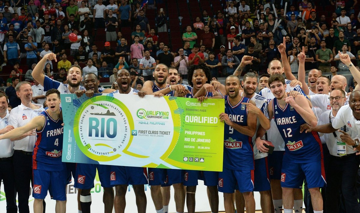 Prantsusmaa korvpallikoondis rõõmustab Rio pääsme üle