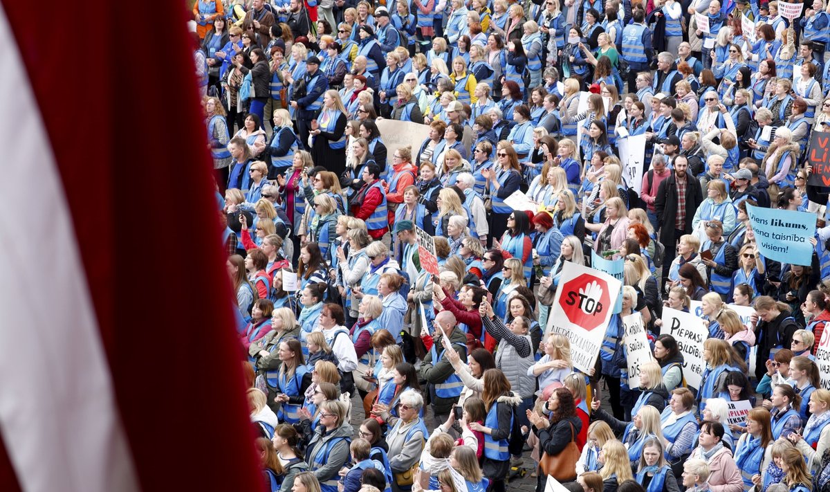 Lätis algas täna haridus- ja meditsiinitöötajate streik.