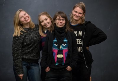 Lavastuse meeskond: vasakult Vivian Melder, Susan Kolde, Tiina Sööt ja Kristjan Tenso.
