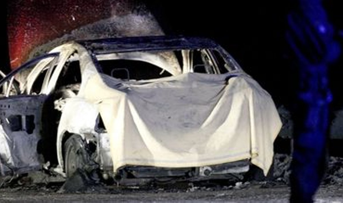 Rootsi põlenud auto
