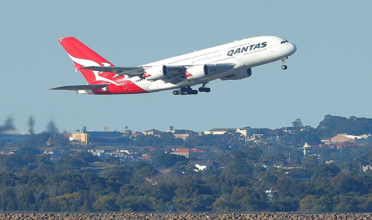 Lennufirma Qantas lennuk. Foto on illustratiivne.