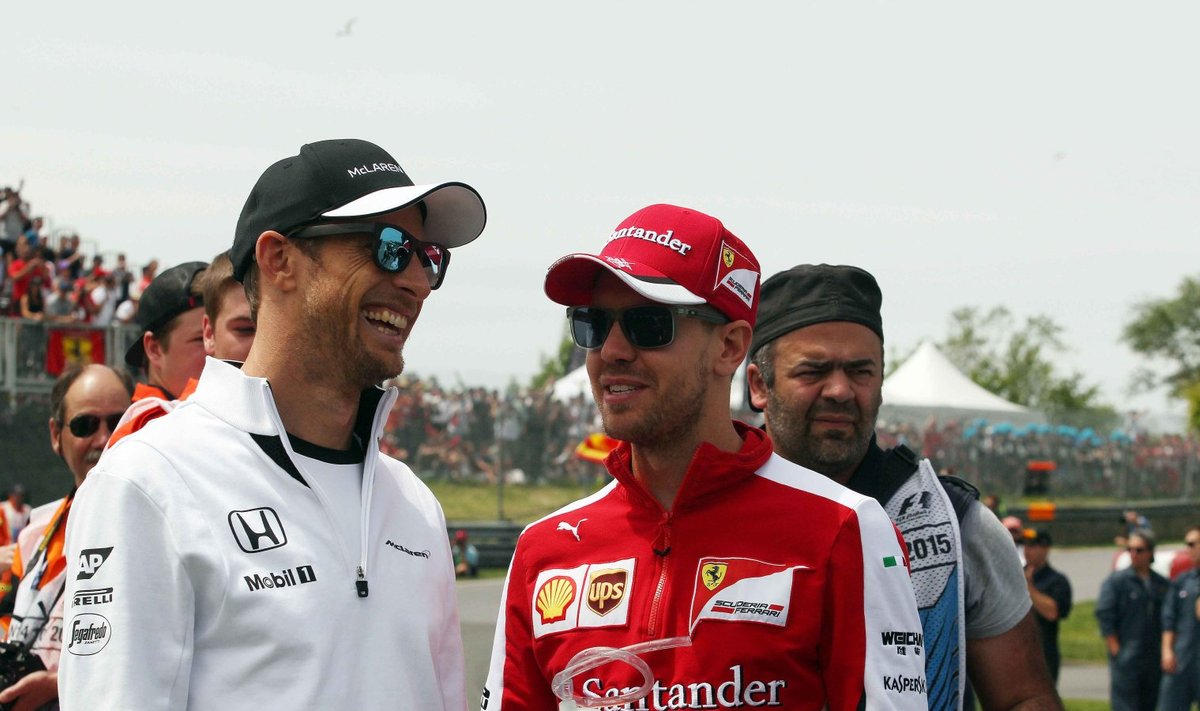 Jenson Button ja Sebastian Vettel