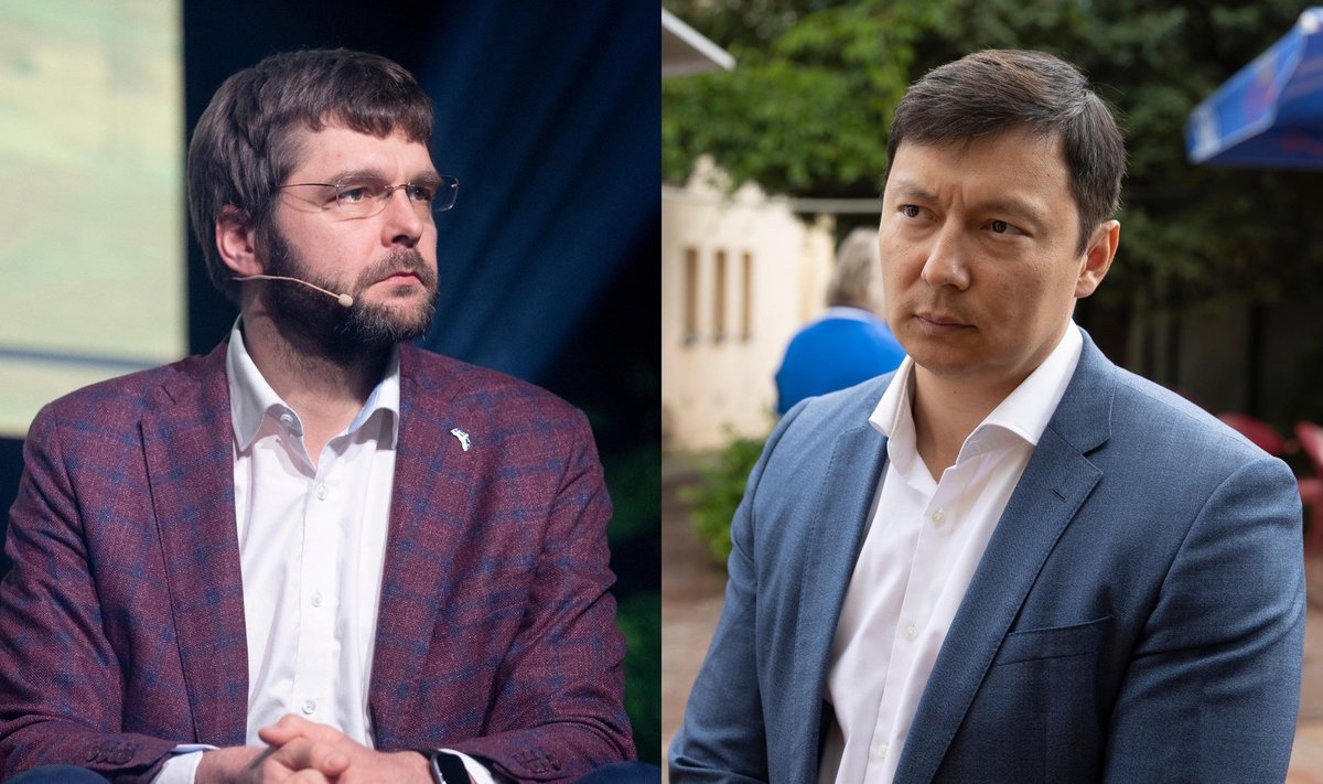 Endise linnavõimu esindajad Jevgeni Ossinovski (vasakul) ja Mihhail Kõlvart kinnitasid, et linna rahaga on tegelikult kõik korras.