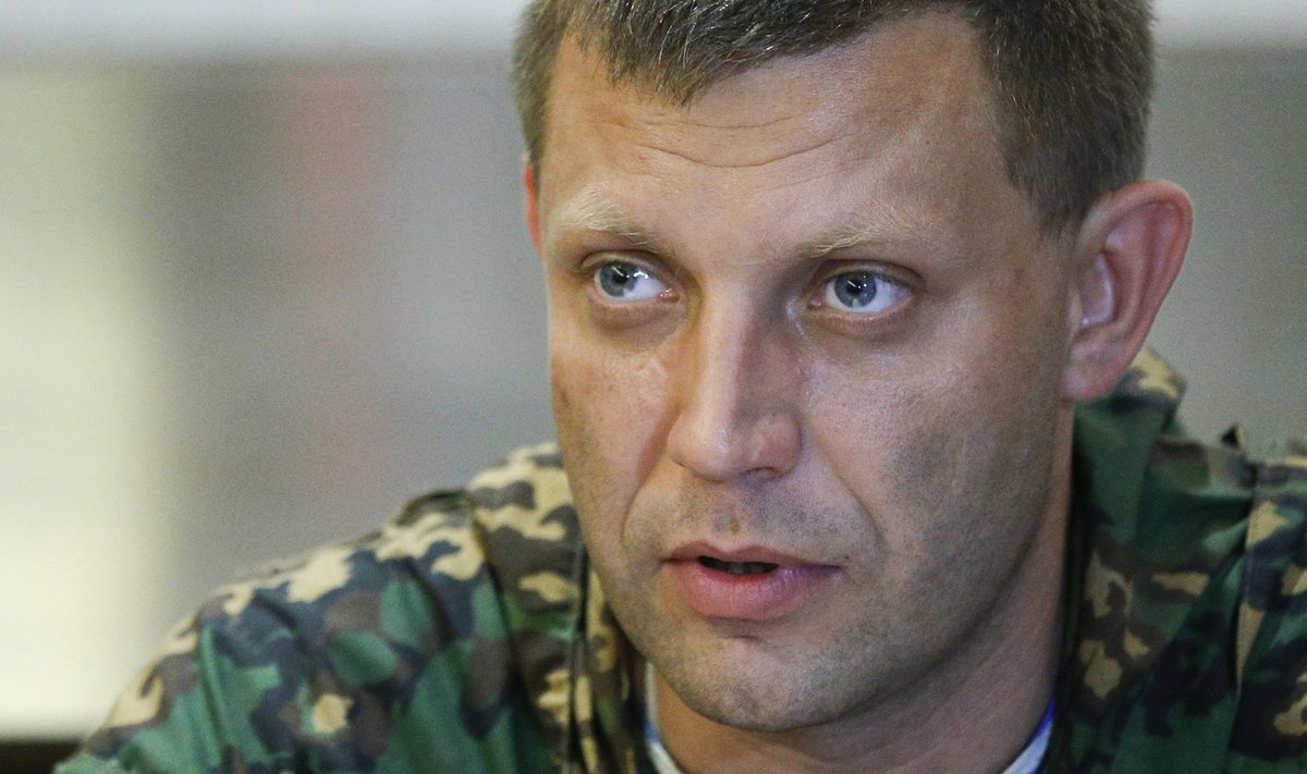 Zakharchenko, prime minister of the self-proclaimed Donetsk People's Republic, attends a news conference in Donetsk