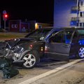 FOTOD | Viljandis põrkasid kokku kaks autot, üks juht põgenes sündmuskohalt