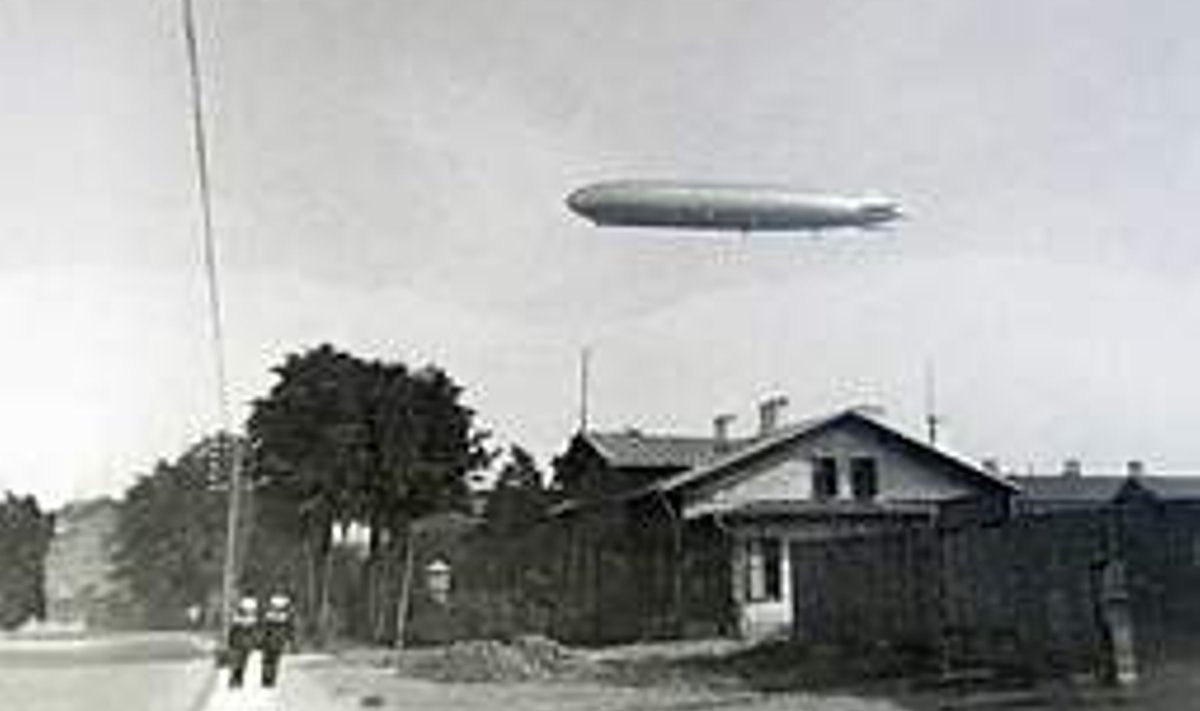 Tallinna kohal: Teel Leningradi ja sealt edasi Põhja-Jäämerele lendas tsepeliin 25. juulil 1931 ka üle Tallinna. erakogu
