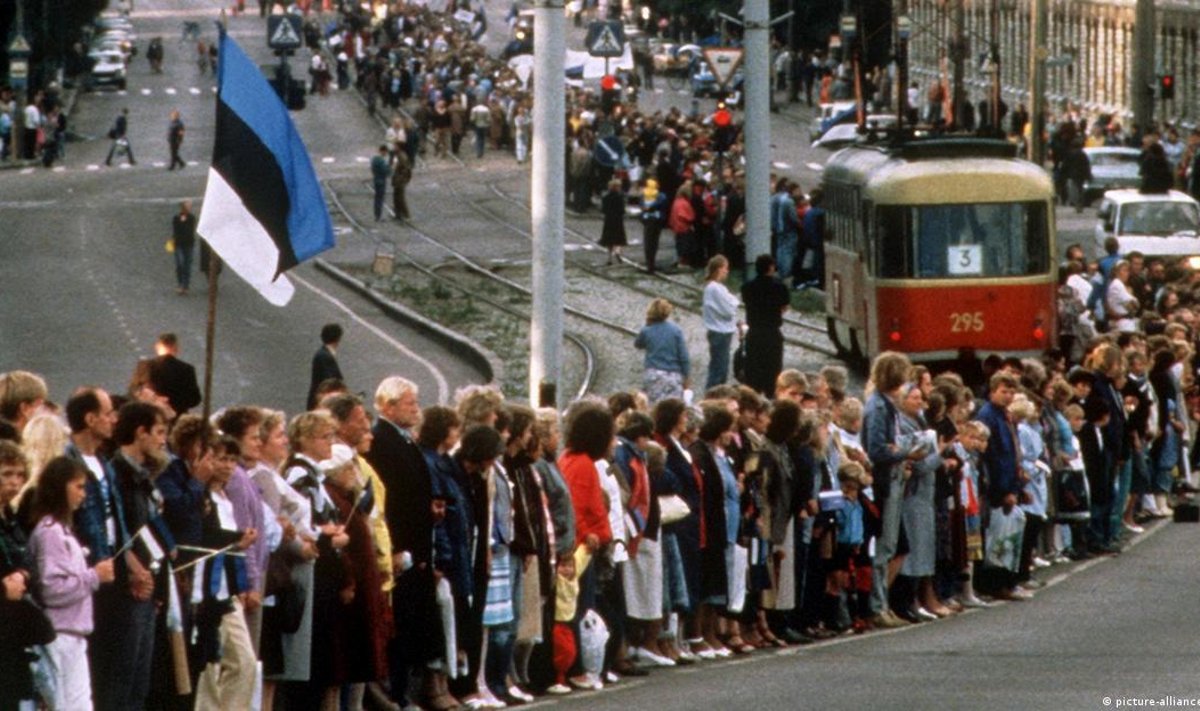 Живая цепь в Таллинне,23 августа 1989 года