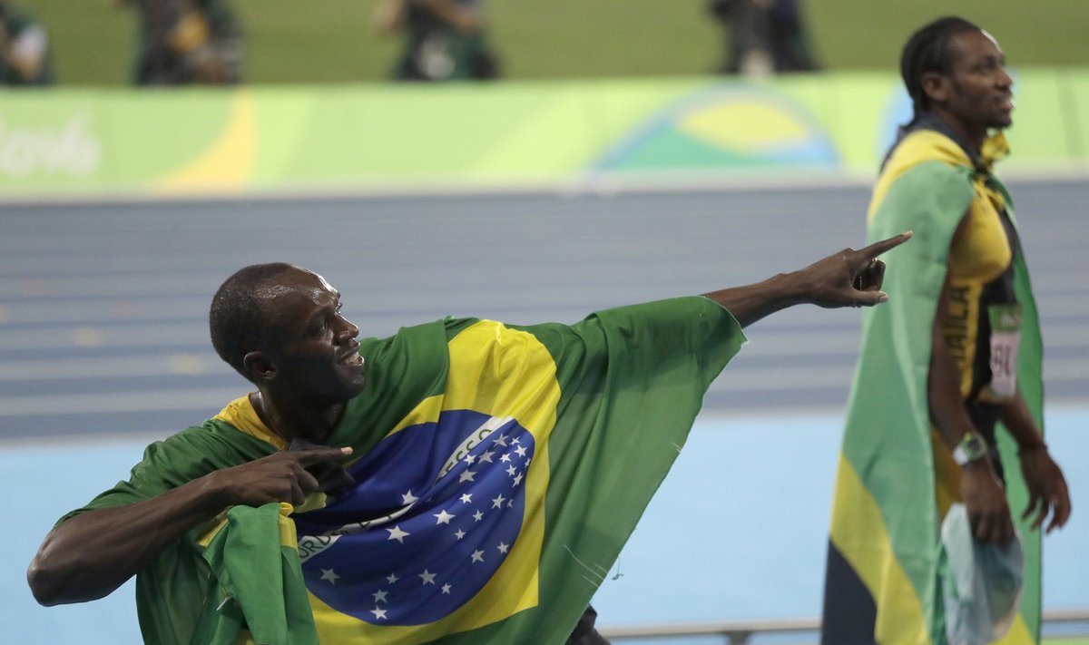 Oma kuulsas võidupoosis Usain Boltil on pärast Rio de Janeiro olümpiamänge üheksa olümpiakulda.