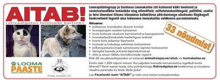 Loomakaitsjate pöördumine "AITAB!"