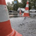 Авария на водопроводе затруднила движение в Таллинне по Сютисте теэ