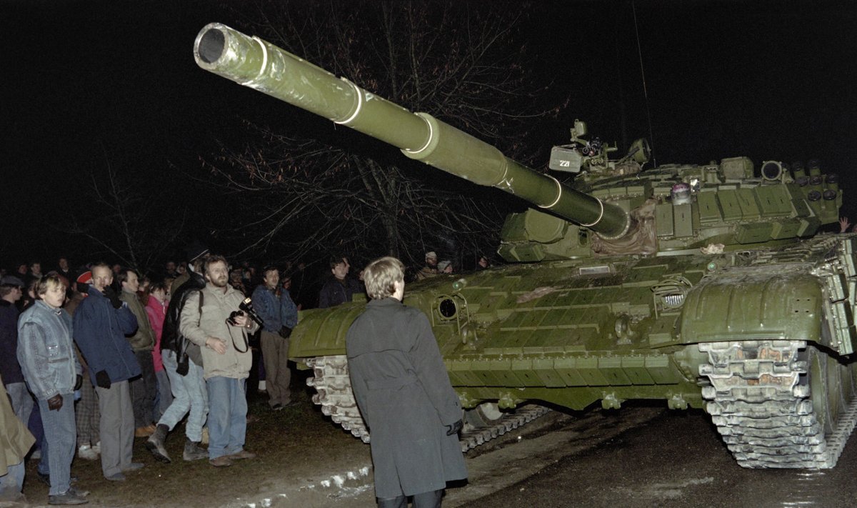 13. jaanuar 1991 Tankid Vilniuses.
