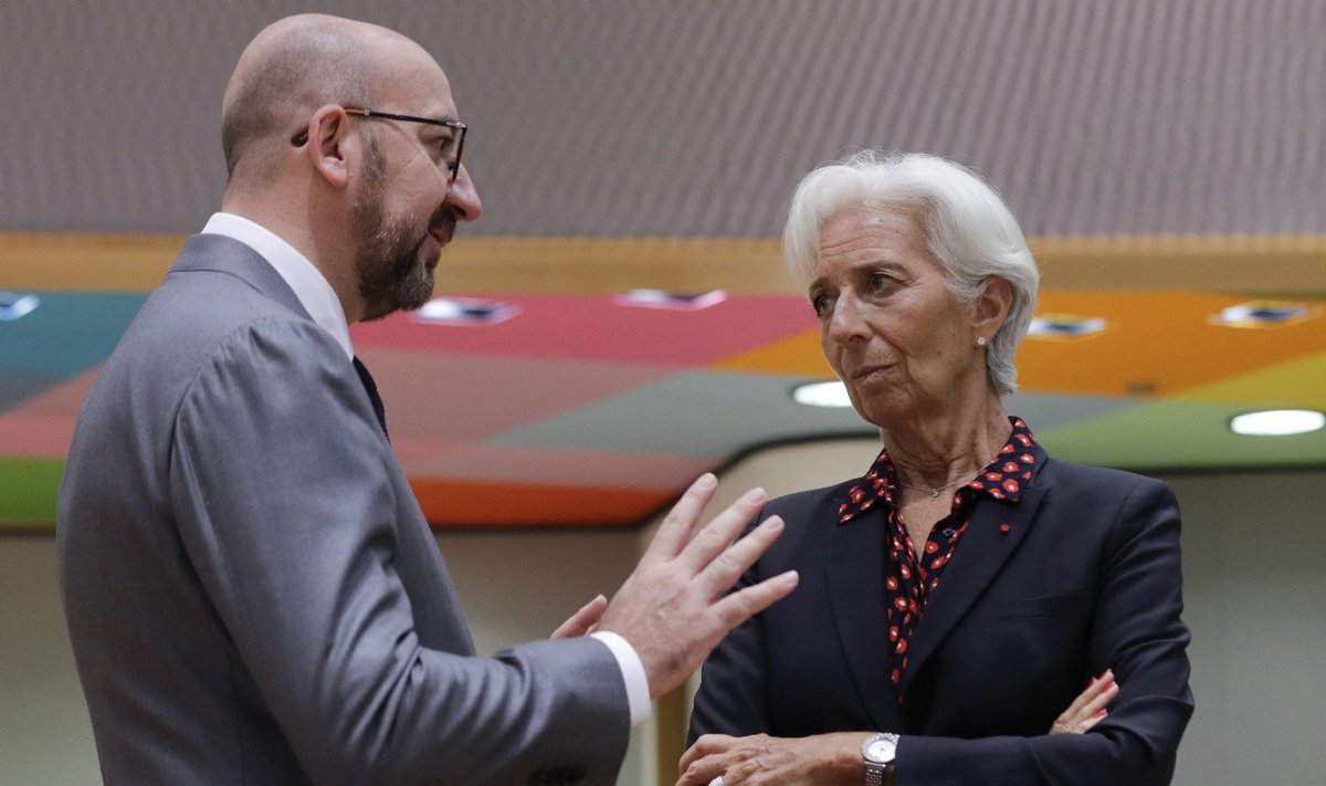Euroopa Keskpanga juht Christine Lagarde (paremal) peab täna kuulama riigijuhtide kriitikat