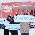ФОТО и ВИДЕО: У завода Tallegg прошел пикет в поддержку работников Раквереского комбината