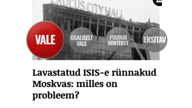 FAKTIKONTROLL | Eesti portaal levitab vandenõuteooriat, et Moskva terrorirünnak oli „lavastatud“