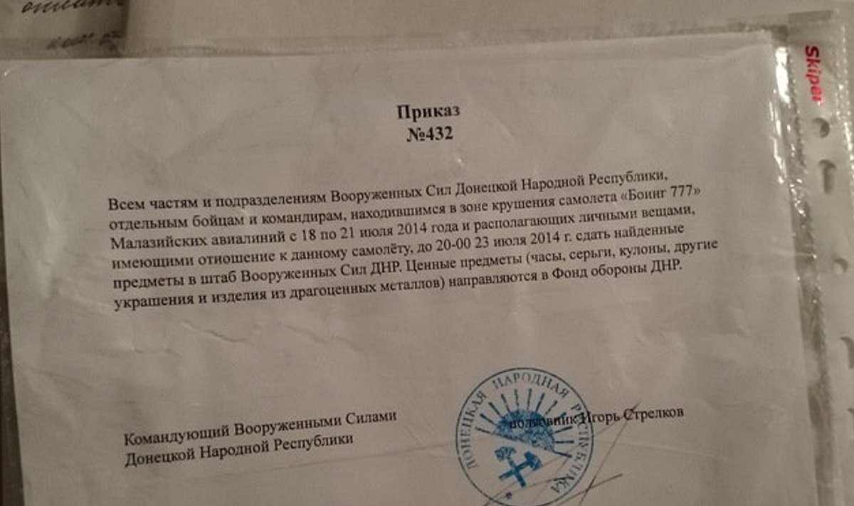 Väidetav Strelkovi kiri