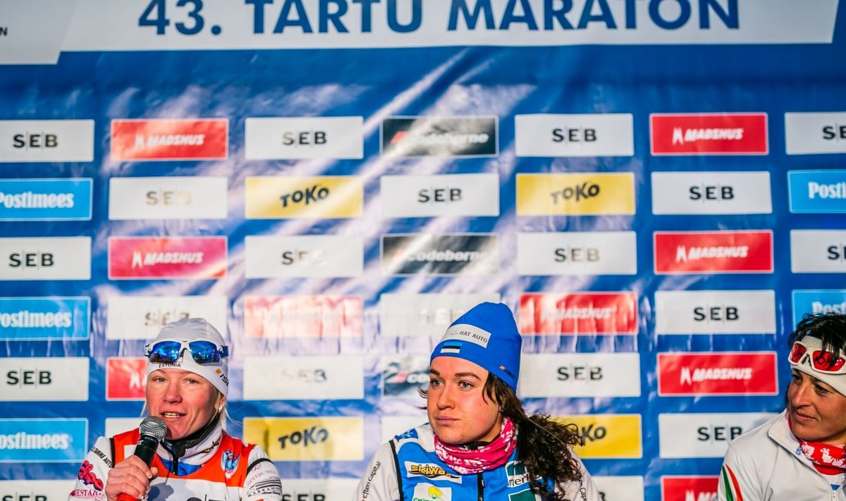 Tatjana Mannima (vasakul) võitis viimati peetud Tartu Maratoni 2015. aastal