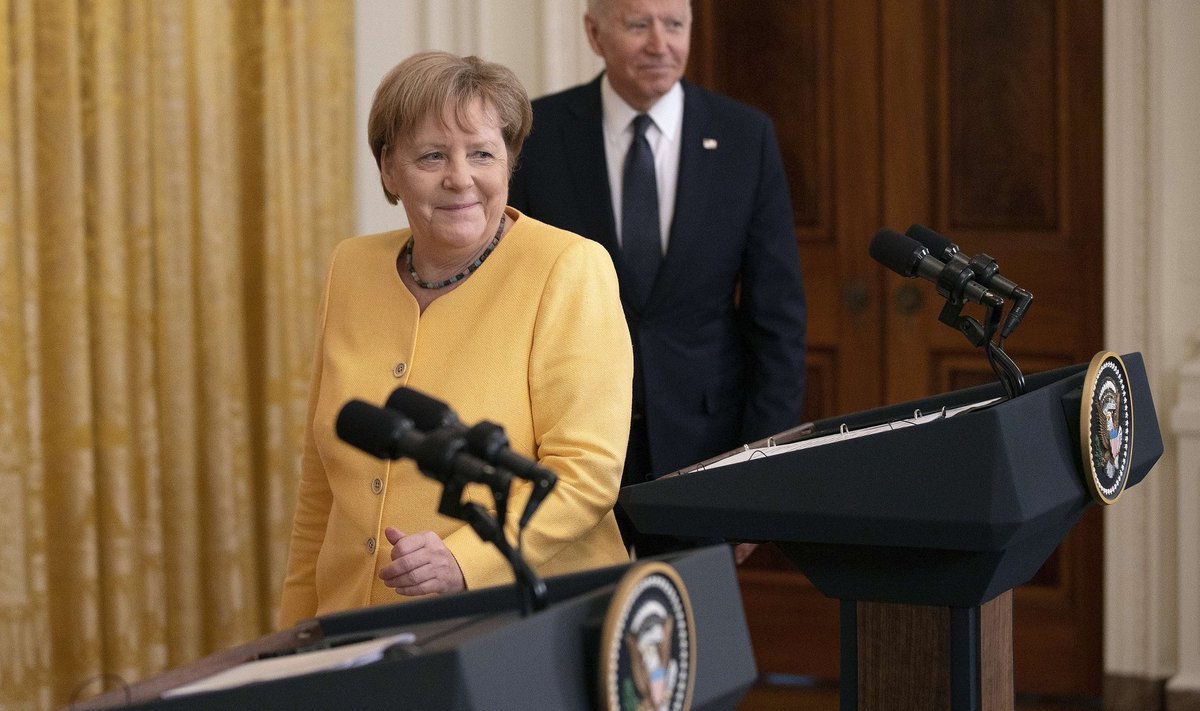Saksamaa liidukantsler Angela Merkel ja USA president Joe Biden ülemöödunud nädalal Washingtonis