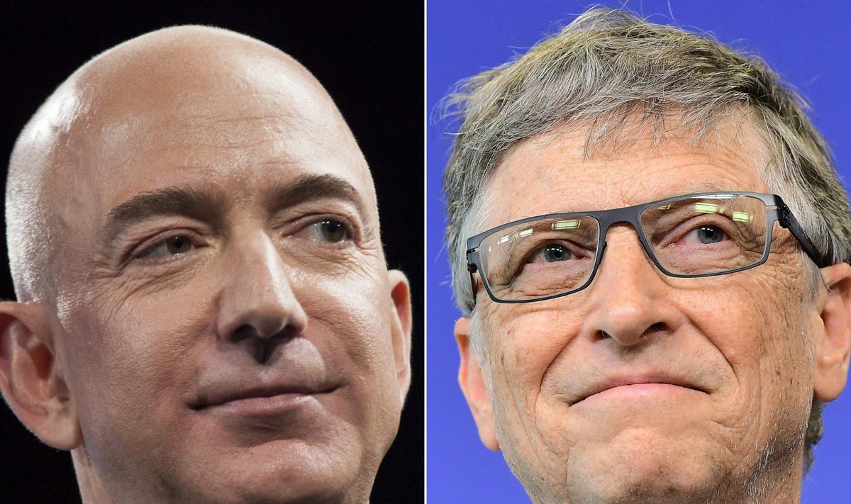 Vasakul Bezos, paremal Gates (Foto: AFP)