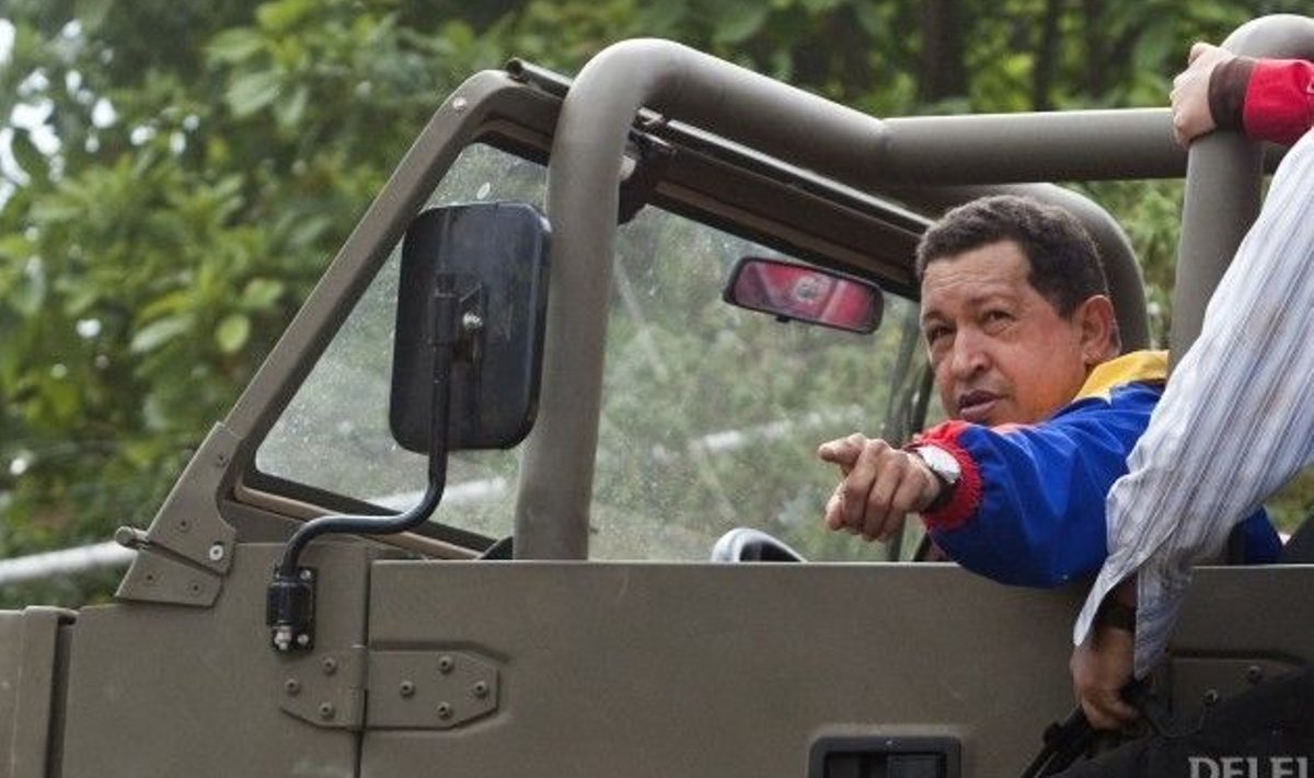 Hugo Chavez võttis juhuslikult karmilt ette kihutajad. Foto Carlos Garcia, reuters