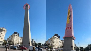 Правда ли, что на обелиск в Буэнос-Айресе натянули гигантский презерватив с рекламой сериала «Сексуальное просвещение“?
