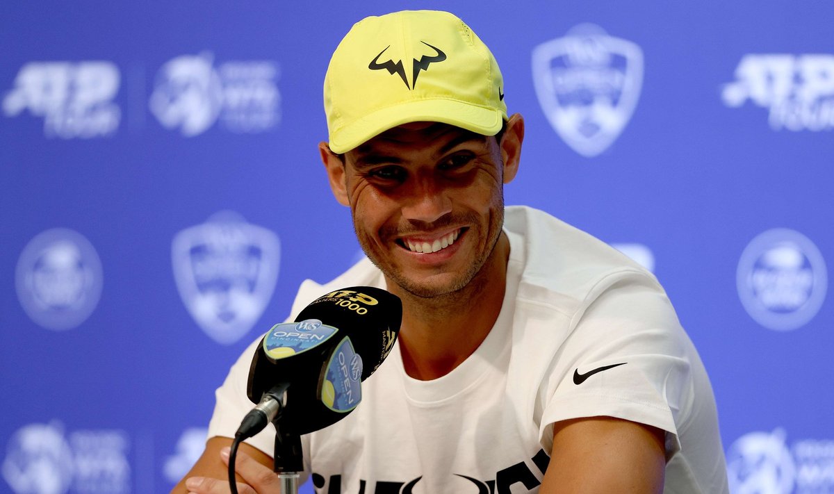 Rafael Nadal Cincinnati turniiri pressikonverentsil.