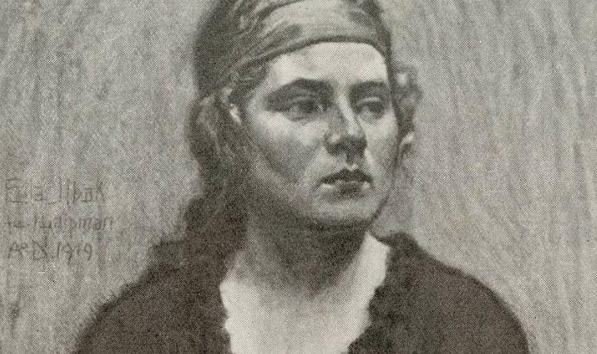 Ants Laikmaa, "Ella Ilbaku portree" (1919, pastell).